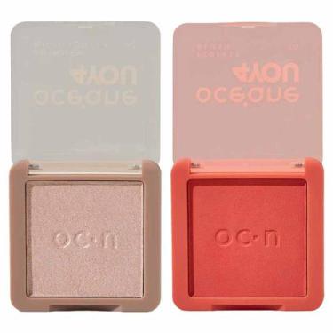 Imagem de Océane 4 You Kit - Iluminador em Pó Rose + Blush Laranja, Kit