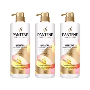 Imagem de Condicionador Pantene 510Ml Pump Queratina - Kit C/3Un