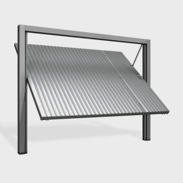 Imagem de Portão Contrapeso de Aço Galvanizado com Chapa Frisada 220x240 Req: 8,7