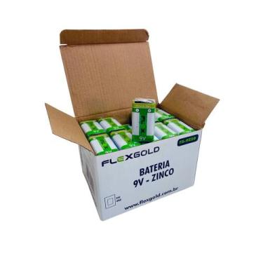 Imagem de Bateria Zinco 9v Flex Caixa Com 50 Unidades Fx-9z50 F108