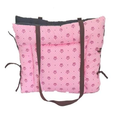 Imagem de Colchonete e Bolsa 2 em 1 Pet Hanna Top Pequeno Retangular Impermeável