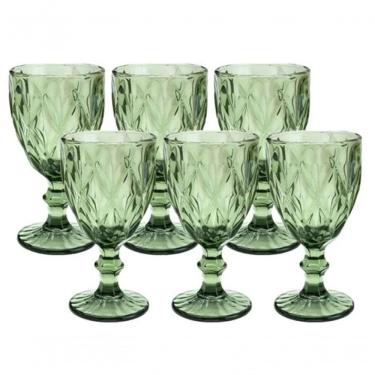 Imagem de Jogo De 6 Taças 325ml Em Vidro Cristal Luxx Ellegance Green