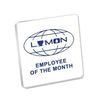 Imagem de MAOFAED Placa inspirada em programa de TV, presente para funcionário, decoração de mesa do funcionário do mês para escritório, presente de colega de trabalho (funcionário)