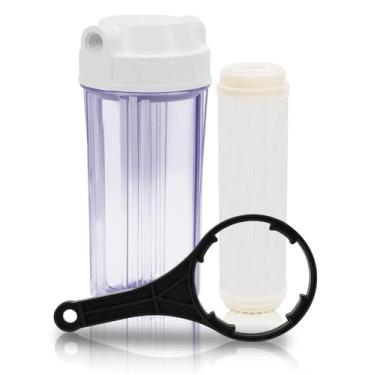 Imagem de Purificador com Rosca de 1/2", Filtro Para Caixa d 'Agua de 2.5L, Remover Resíduos, Barro, Areia, Ferrugem, Purificador de Agua para Academia, Família, Escola