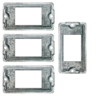 Imagem de 4 Tampa De Condulete 3/4 Furação 3 Tecla Alumínio Sieg