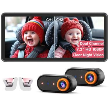 Imagem de Câmera para carro de bebê LUCKVIEW BM5 PRO Dual Channel com 7,2" 1080P