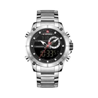 Imagem de Relógio De Pulso Masculino Militar Esportivo Quartz NAVIFORCE Com Dupl