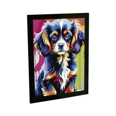 Imagem de Quadro Decorativo Cachorro Ilustração Pop Art Decoração Poster Quarto Sala