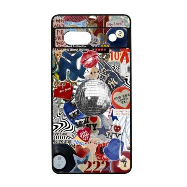 Imagem de qizjio Colagem linda capa de telefone moderna à prova de choque protetora Downtown Girl para Google Pixel 7A