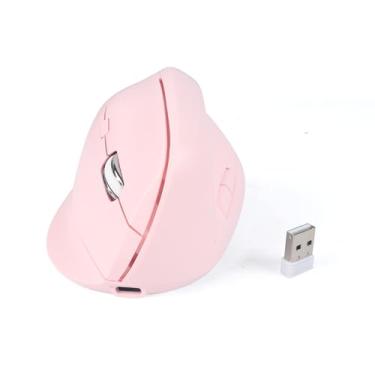 Imagem de Mouse ergonômico vertical sem fio, mouse óptico vertical de 2,4 G, mouse silencioso de 1600 DPI, 3 DPI ajustáveis, 6 botões, mouse compatível com Windows Mac, Chromebook Linux, notebook, computador
