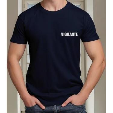 Imagem de Camiseta Camisa Adulto Masculina Feminina Algodão Uniforme Vigilante V
