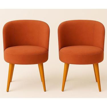 Imagem de Kit 2 Cadeiras de Jantar Orgânicas – Design Natural e Confortável para Sala de Jantar e Cozinha (terracota)