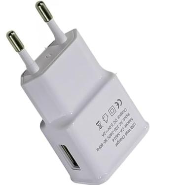 Imagem de Carregador Tomada Plug Adaptador Fonte Usb 5v 2A Bivolt - Branco(UMA Fonte)