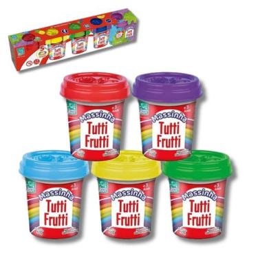 Imagem de Brinquedo Massinha Tutti Frutti kit 5 Massas Divertidas - Super Toys I