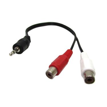 Imagem de Cabo De Audio Para Tv Led Samsung 2rca F + P2 Estereo 15 Cm
