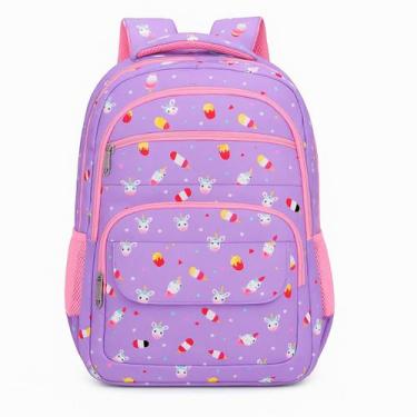 Imagem de Mochila Infantil Escolar Feminina Reforçada Bolsa Juvenil com Alças Co