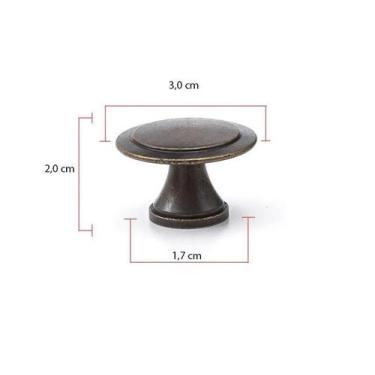 Imagem de Puxador Redondo Flor Em Metal Móveis Kit 10 Unidade Puxador - Telis Fe