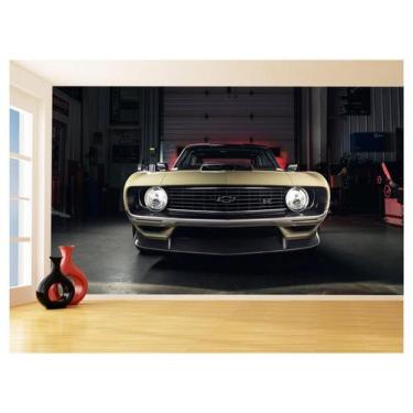 Imagem de Papel De Parede 3D Carro Antigo Camaro Chevrolet 3,5M Cxr07 - Você Dec