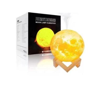 Imagem de Umidificador Aromatizador Luminária Abajur Lua Cheia 3D - Personal Spo