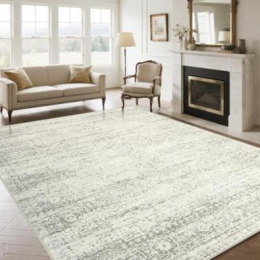 Imagem de Srugn Tapetes laváveis 22,5 x 30,5 cm para sala de estar, quarto, sala de jantar - tapetes retrô de lã sintética ultramacia, antiderrapante e não derrama, tapete vintage para decoração de escritório