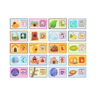 Imagem de Jogo De Cartas De Quebra-Cabeça De Animais E Veículos Montessori Para 