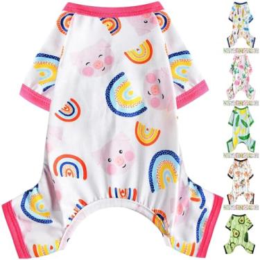 Imagem de Pijamas para cães pequenos meninas meninos, pijamas chihuahua, roupas fofas para cães pequenos, pijamas extra pequenos, macacões macios para animais de estimação, macacões para cachorros, roupas para gatos Yorkie (porco, pequeno)