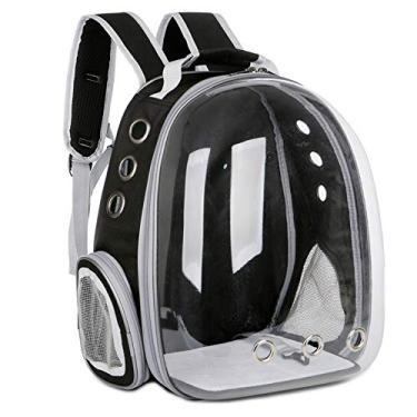 Imagem de Mochila para Gato Cápsula Espacial Pet 2021 com Cintos de Peito e Ombro Space Pack Funcional Viagem Gatos Segura Confortável Moderna Ventilada Mãos- Acessório Transporte Pets