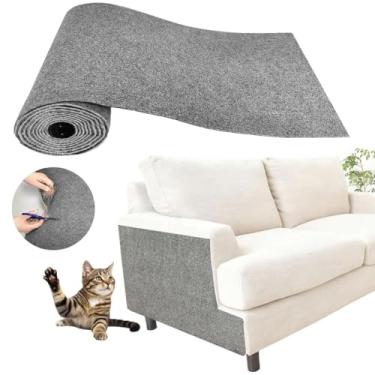 Imagem de IMIMHOME Almofada de proteção de móveis para sofá de gato, adesivo antiarranhões, almofada de proteção contra arranhões para gatos (cinza claro, 199 x 40 cm)