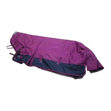 Imagem de Dynwave Manta de inverno para cavalos, ideal para estábulos, 600D, espessa, impermeável e que mantém o corpo aquecido. Proteção completa para equinos, Rose Red S