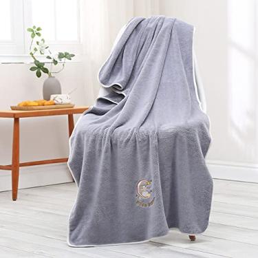 Imagem de Mingzhe Toalha de Banho Espessa Absorvente de lã para Casa, Praia, Academia, Piscina (34 * 76)