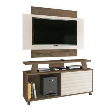 Imagem de Rack com Painel Rivera Barcellona 143x119x34cm, MOCACCINO/NATURE OFF W