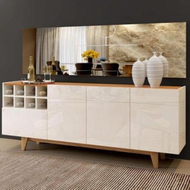 Imagem de Buffet 3 Portas 1 Gaveta Philadelphia - Off White/Naturalle - Mavaular