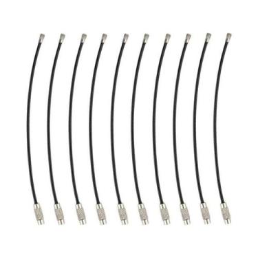 Imagem de Tag De Chaveiro Em Aço Inoxidável Com Corda, Cabo, Laço, Anéis De Fech