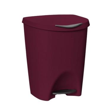 Imagem de Lixeira Pedal Resistente 7,5 Litros Usual para Cozinha ou Banheiro, VE