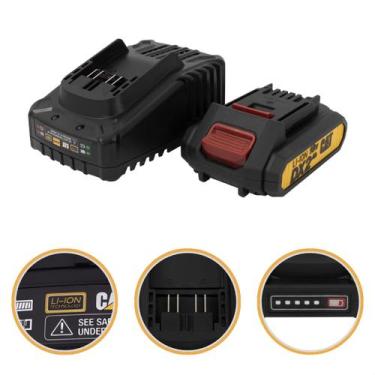 Imagem de Kit Carregador Bateria 18v 2 Ah Íon Lítio Cat Profissional Recarregáve