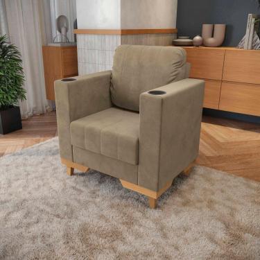 Imagem de Poltrona Maya Kappesberg Veludo Bege