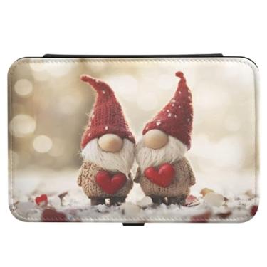 Imagem de Burbuja Caixa de joias de viagem de gnomo dos namorados, presente para mulheres e meninas, estojo de joias portátil de couro PU organizador para brincos, anéis, colares e pulseiras