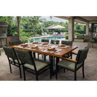 Imagem de Conjunto externo náutica 8 cadeiras Elegance Solare-verde pt