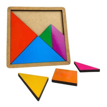 Imagem de Quebra cabeça Infantil Tangram Chinês Brinquedos Educativos Raciocínio