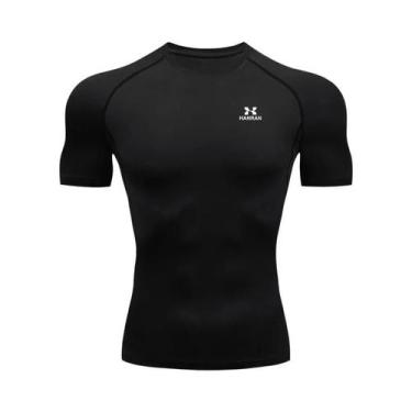 Imagem de Camiseta De Compressão Masculina De Secagem Rápida, Manga Curta, Para 