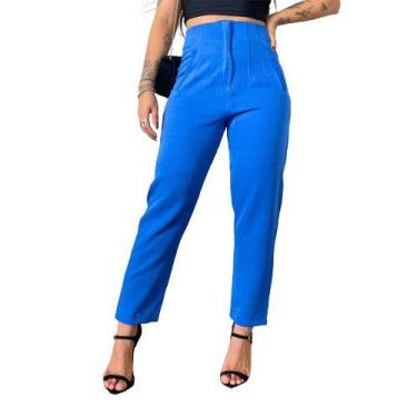 Imagem de Calça de Neoprene Alfaiataria Feminina Cintura Alta - Elegância e Conf