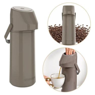 Imagem de Garrafa Termica Bomba de Pressão Soprano 1L Rubi Não Pinga, Fendi