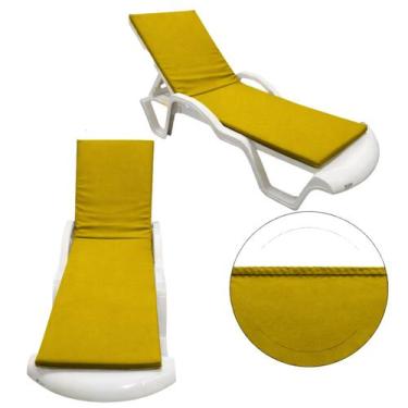 Imagem de Colchonete Almofadado De Espreguiçadeira Piscina amarelo - DreamInBox