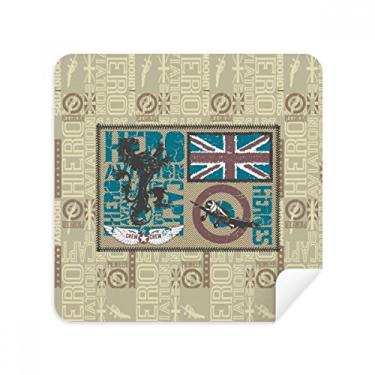 Imagem de Óculos de sol com bandeira de leão do capitão Herói, tecido de camurça, pacote com 2