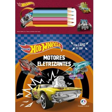 Imagem de Hot Wheels Motores Eletrizantes Livro de Colorir - Ciranda Cultural