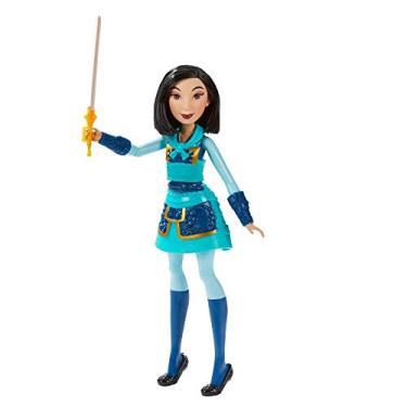 Imagem de Boneca Princesa Disney Mulan Roupa de Guerreira, com Traje especial e Espada - E8628 - Hasbro