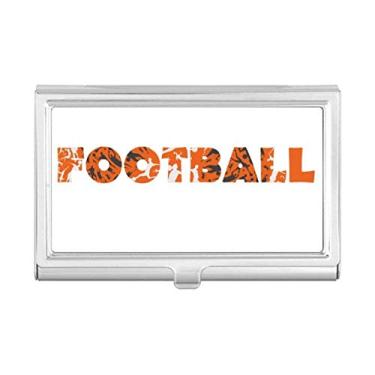 Imagem de Carteira de bolso com porta-cartões de visita estilo futebol laranja