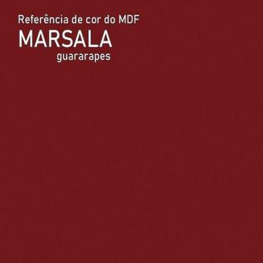 Imagem de Estante De Ferro Com Madeira Estante Left Marsala - 2,00X0,40X2,00M -