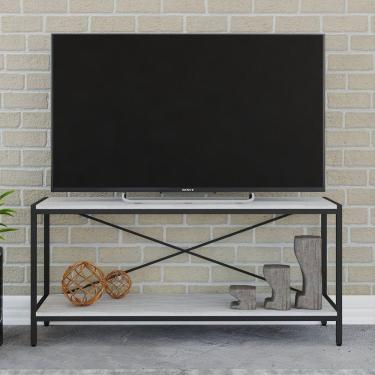 Imagem de Rack para TV até 50 Polegadas 2 Prateleiras Industrial 120cm Active Yescasa Branco Chess