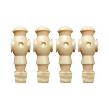 Imagem de Colaxi 4 peças de pebolim masculino, peça de reposição de jogadores de pebolim 5/8 "estátua de pebolim caras jogador de futebol de mesa para mesa de futebol, Bege branco